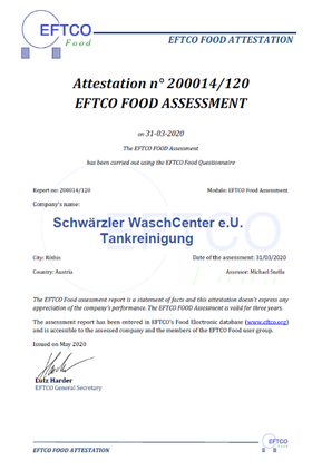 EFTCO FOOD ASSESSMENT